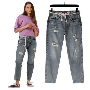SCOTCH& SODA  Wide Jeans The Buzz Slim Boyfriend Jeans - All Tied Up size 29/32